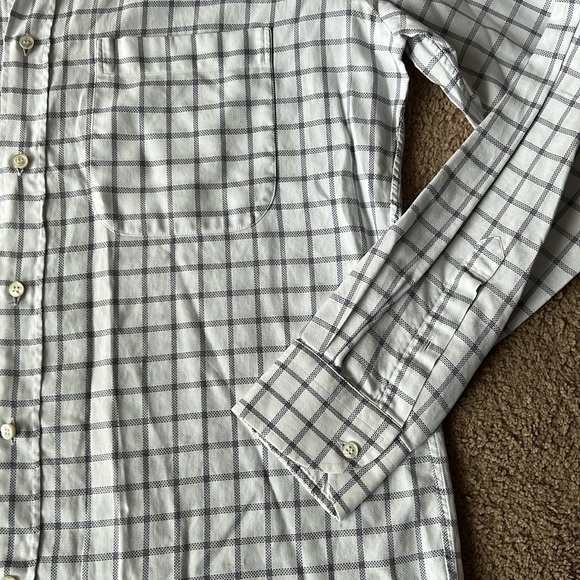 Ermenegildo Zegna White Purple Checkered Button Down Superfine Cotton Shirt - Picture 3 of 8